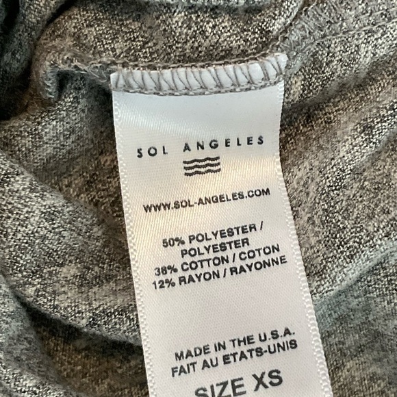 Sol Angeles Botanical Palm Leaf Grey Tank Top Sz XS - Picture 8 of 8